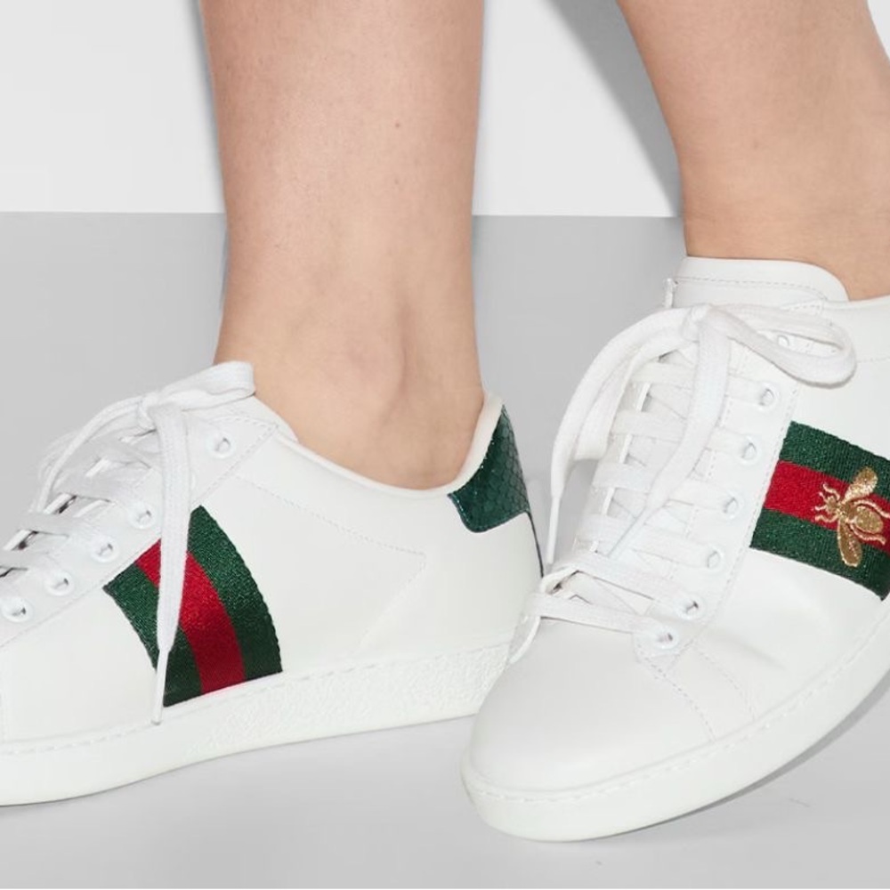 Authentic Gucci Ace Sneaker with Bee